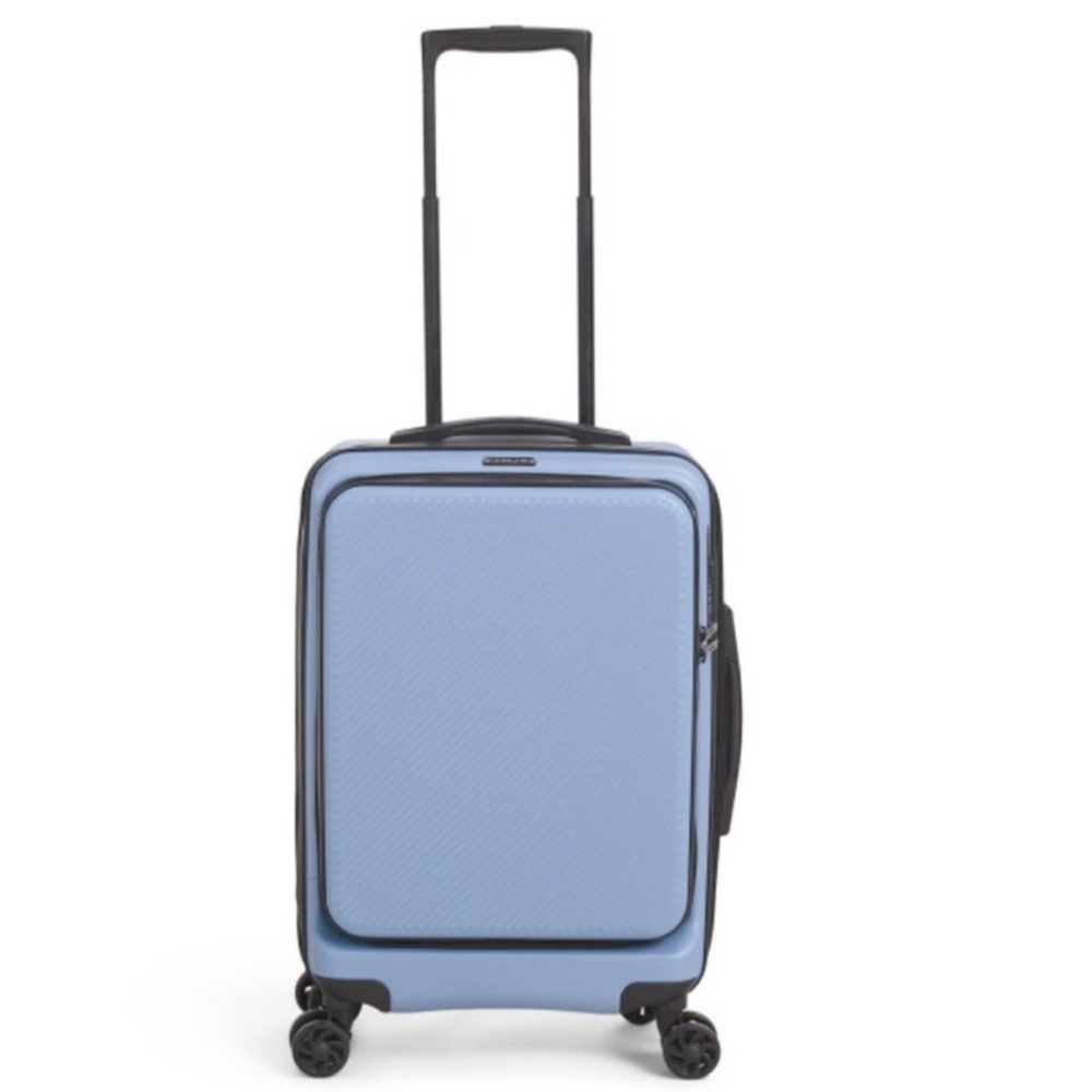 New! CALPAK 22” Hardside Carry-on Spinner With Front Pocket in Amalfi Blu